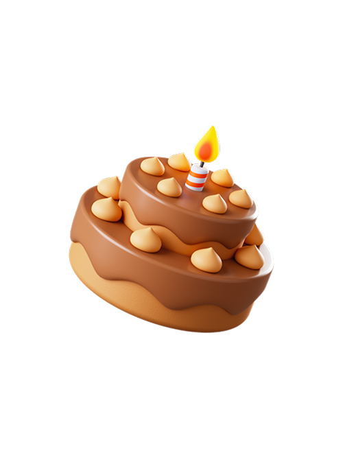 생일 케이크 3D 아이콘