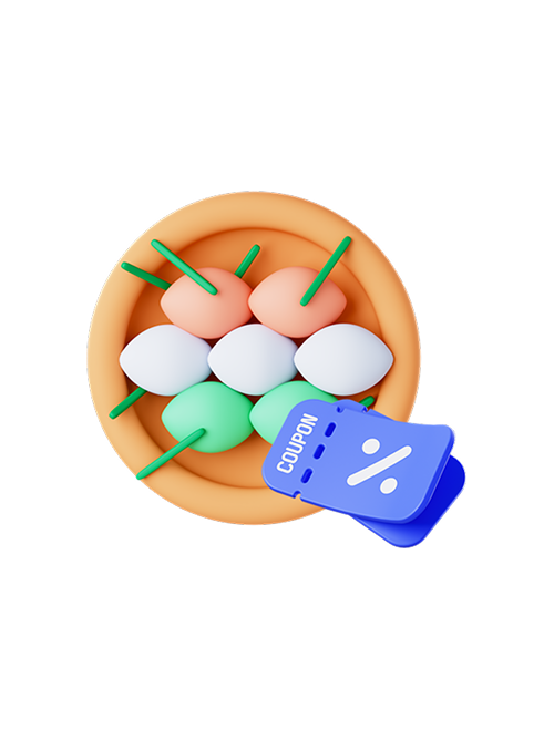 추석 혜택 3D 아이콘