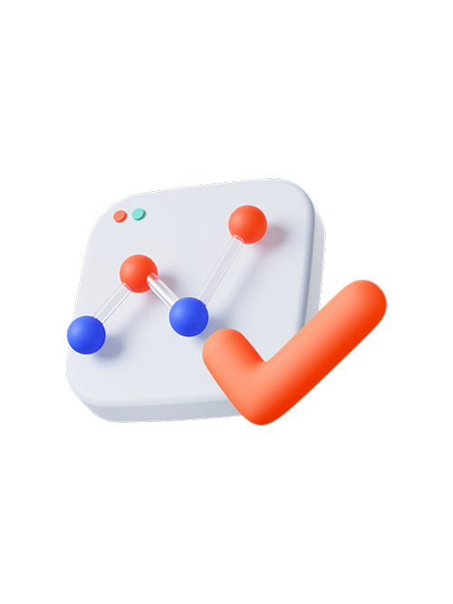 주식 체결 완료 3D 아이콘