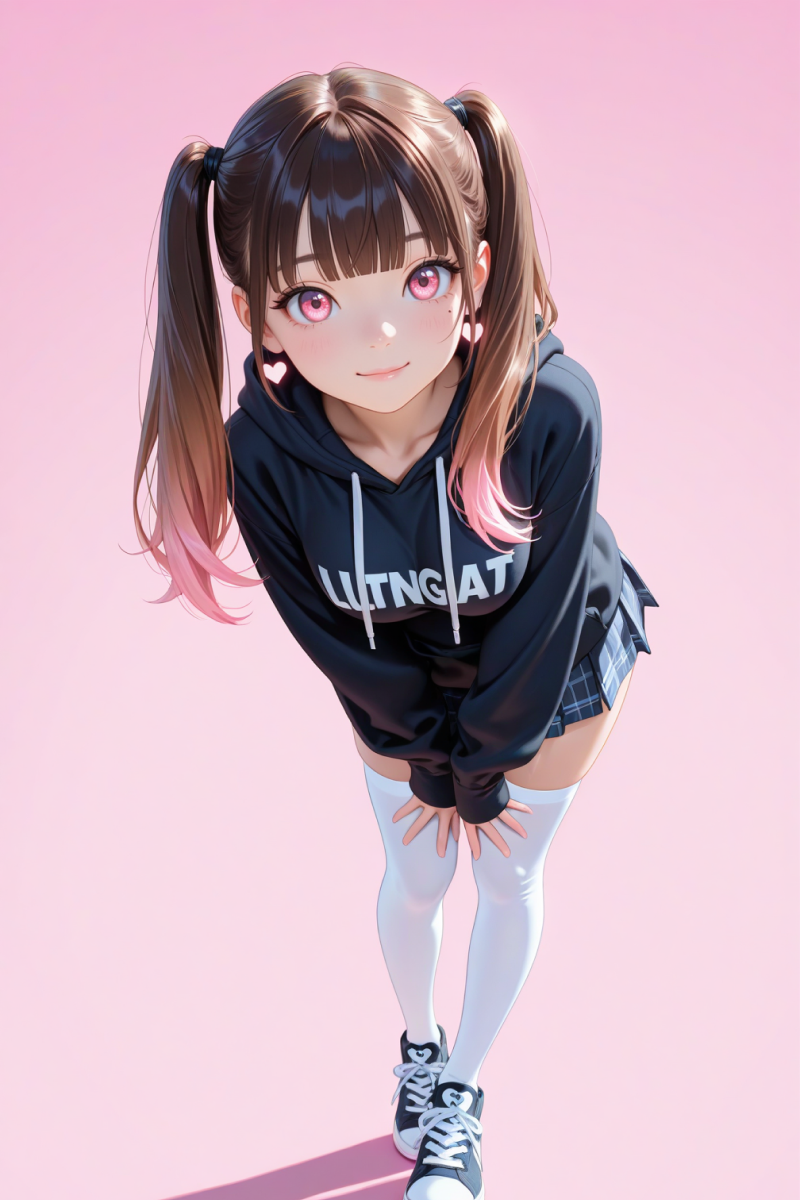 AI로 그린 후드티 입은 미소녀06