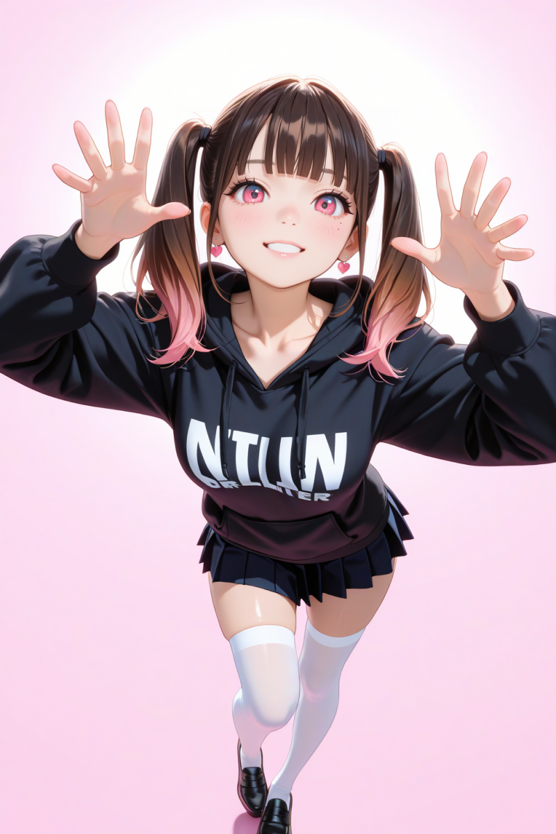 AI로 그린 후드티 입은 미소녀08