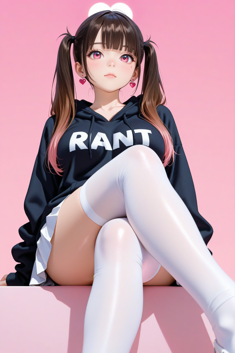 AI로 그린 후드티 입은 미소녀10