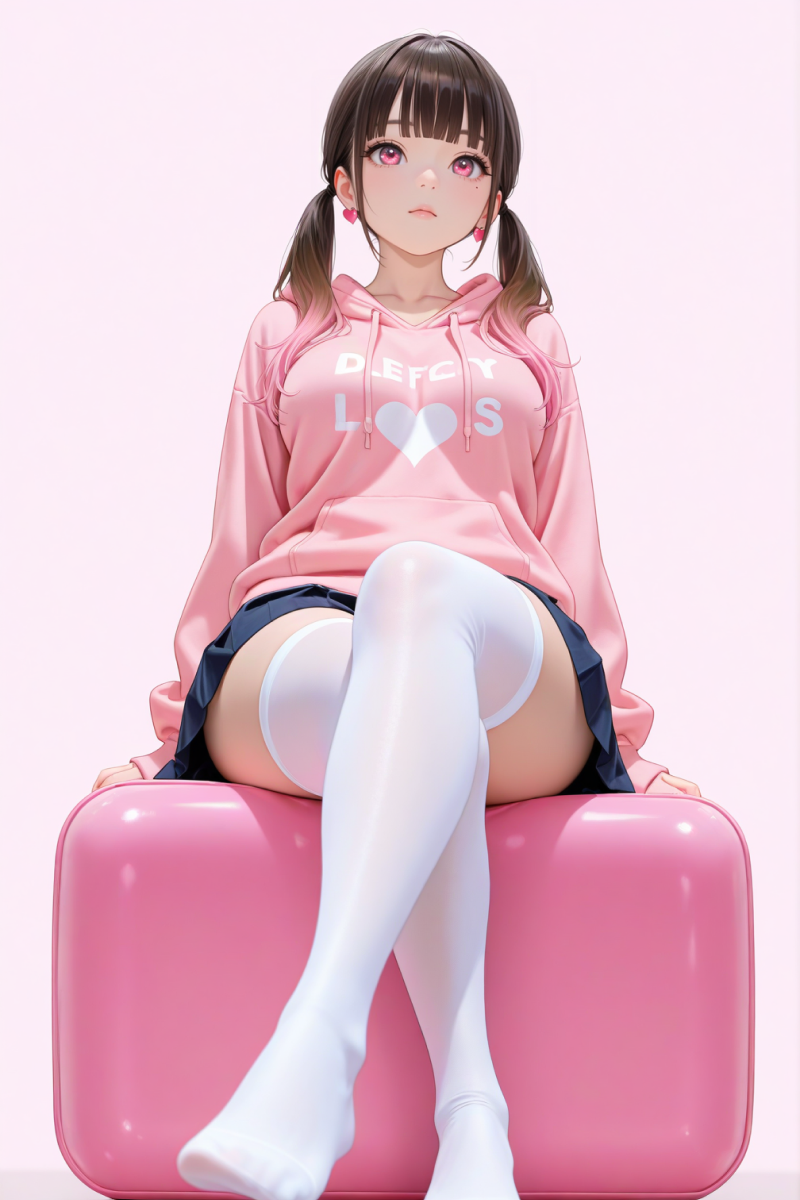 AI로 그린 후드티 입은 미소녀12