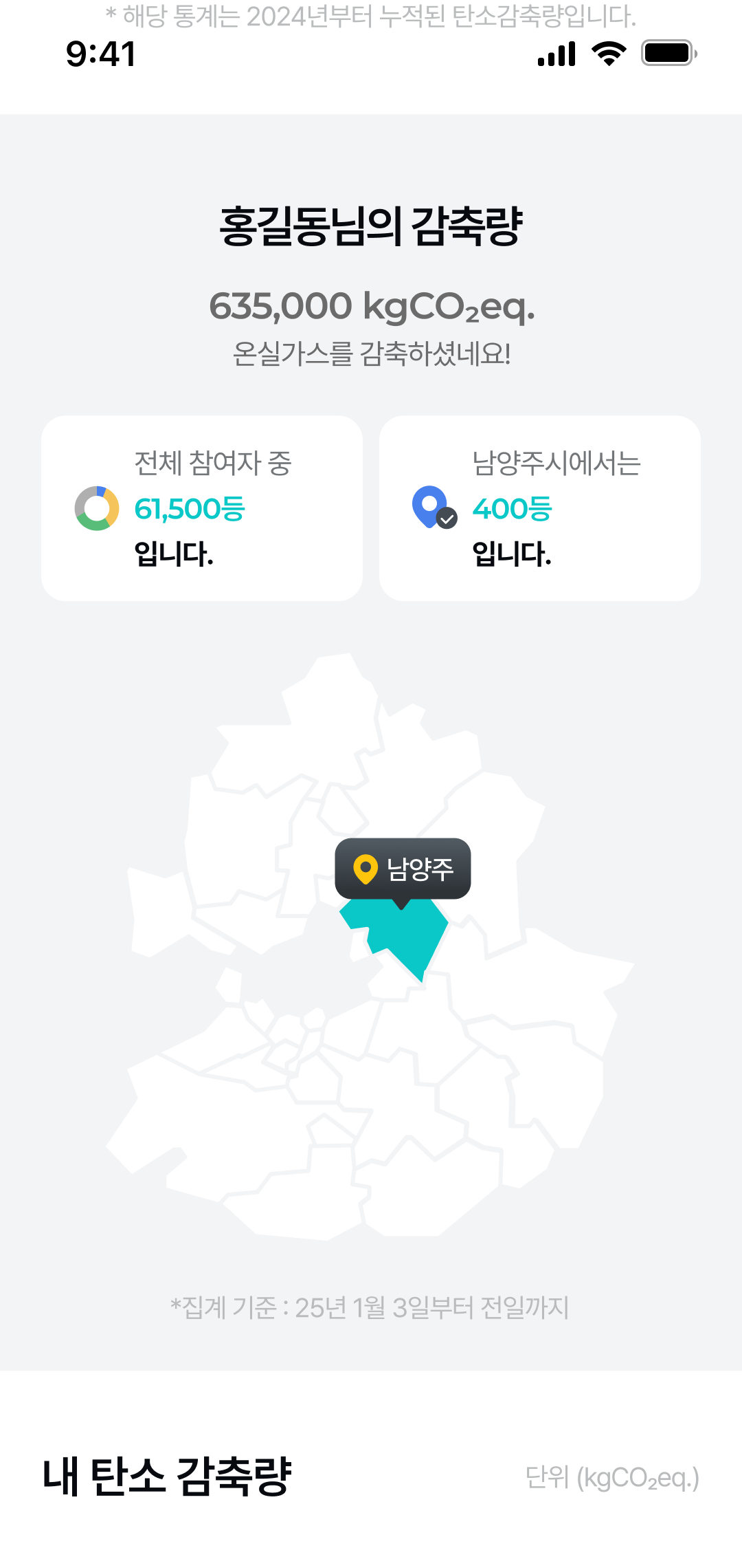 기후행동 기회소득 지금 우리는 감축량 페이지 디자인