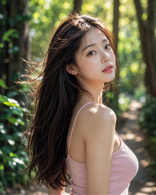 숲속 자연광과 함께한 감성 포트레이트