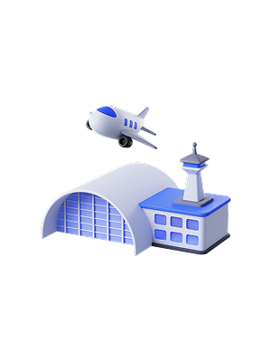 공항 3D 아이콘