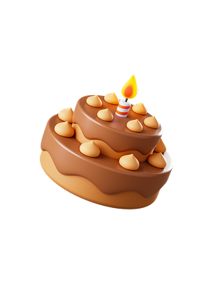 생일 케이크 3D 아이콘