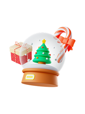 크리스마스 스노우볼 3D 아이콘