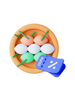 추석 혜택 3D 아이콘