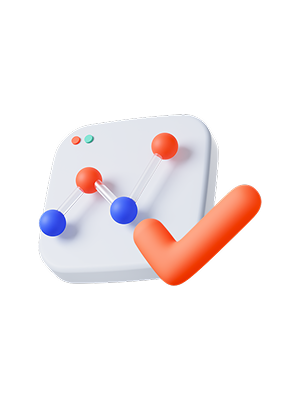 주식 체결 완료 3D 아이콘