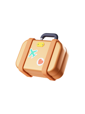 여행 가방 3D 아이콘