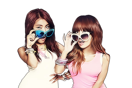 시스타 SD카툰 리터칭 인물화 이미지